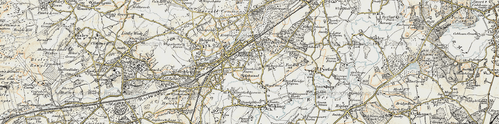Old map of Maybury in 1897-1909