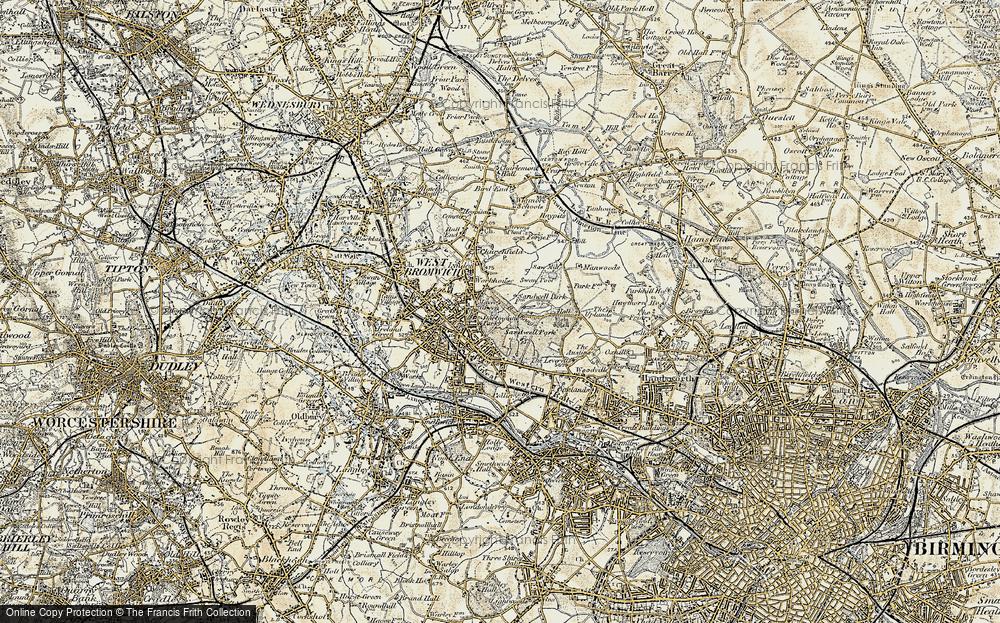 Old Map of Mayer's Green, 1902 in 1902