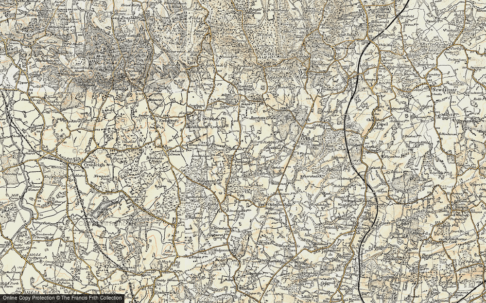 Old Map of Mayes Green, 1898-1909 in 1898-1909