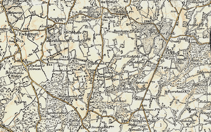 Old map of Mayes Green in 1898-1909