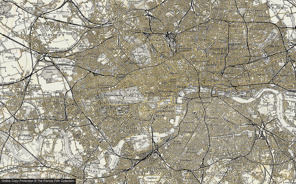 Old Map of Mayfair, 1897-1909 in 1897-1909