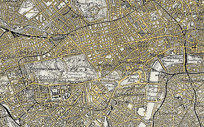 Old map of Mayfair in 1897-1909