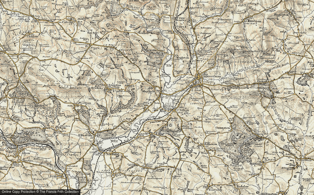 Old Map of Mayfield, 1902 in 1902