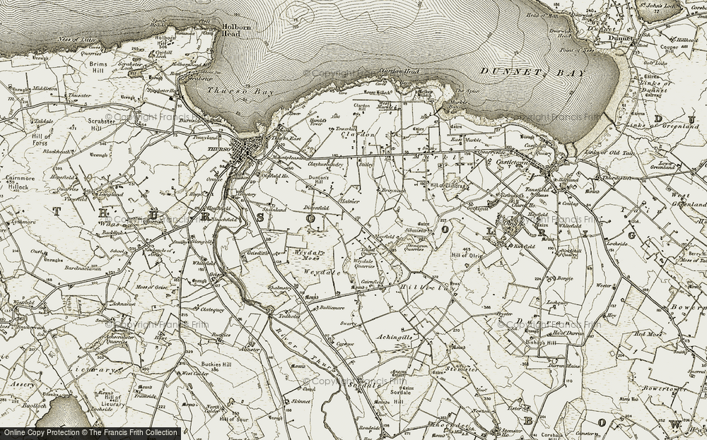 Old Map of Historic Map covering West Murkle in 1912