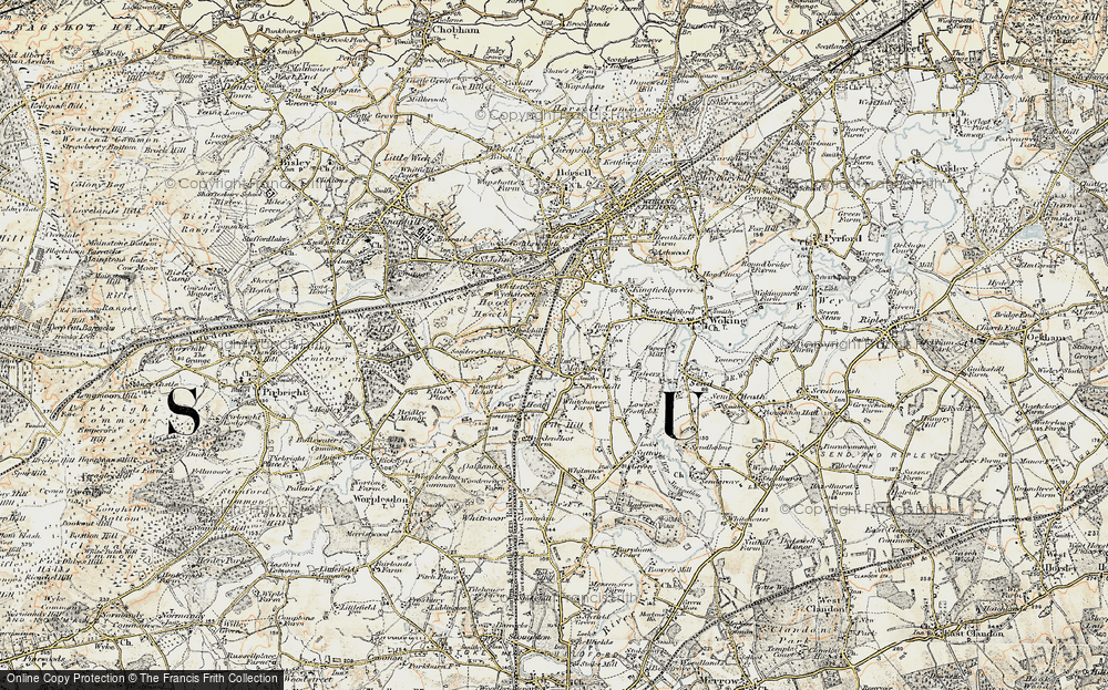 Old Map of Mayford, 1897-1909 in 1897-1909