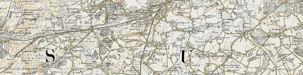 Old map of Mayford in 1897-1909