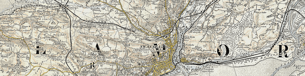 Old map of Mayhill in 1900-1901