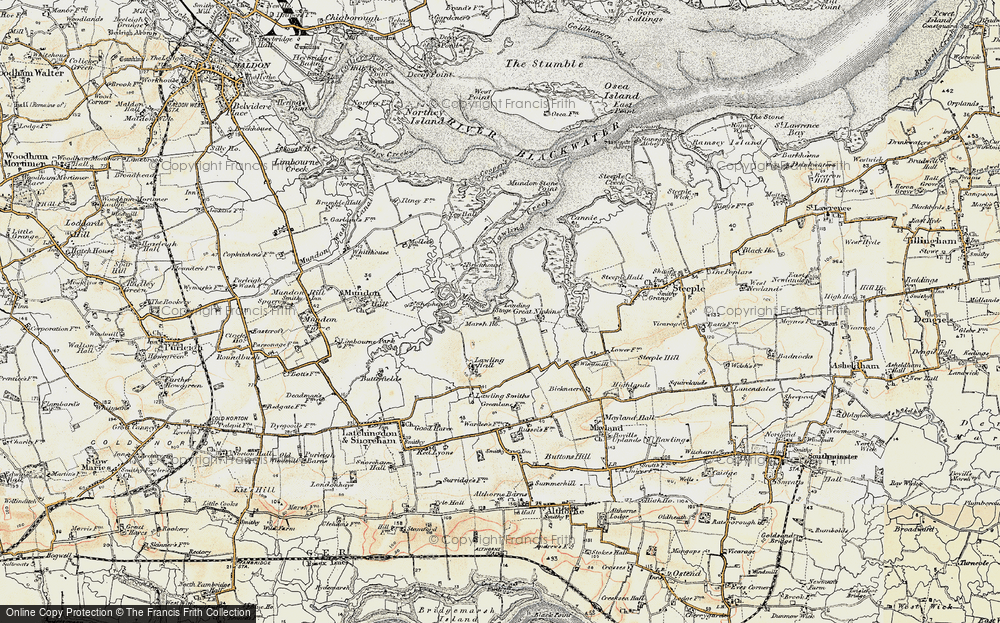Old Map of Maylandsea, 1898 in 1898