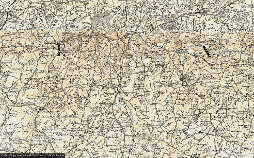 Old Map of Maynard's Green, 1898 in 1898