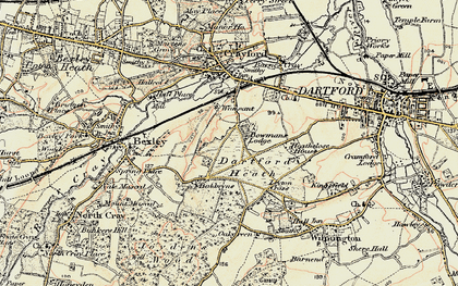 Old map of Maypole in 1897-1898