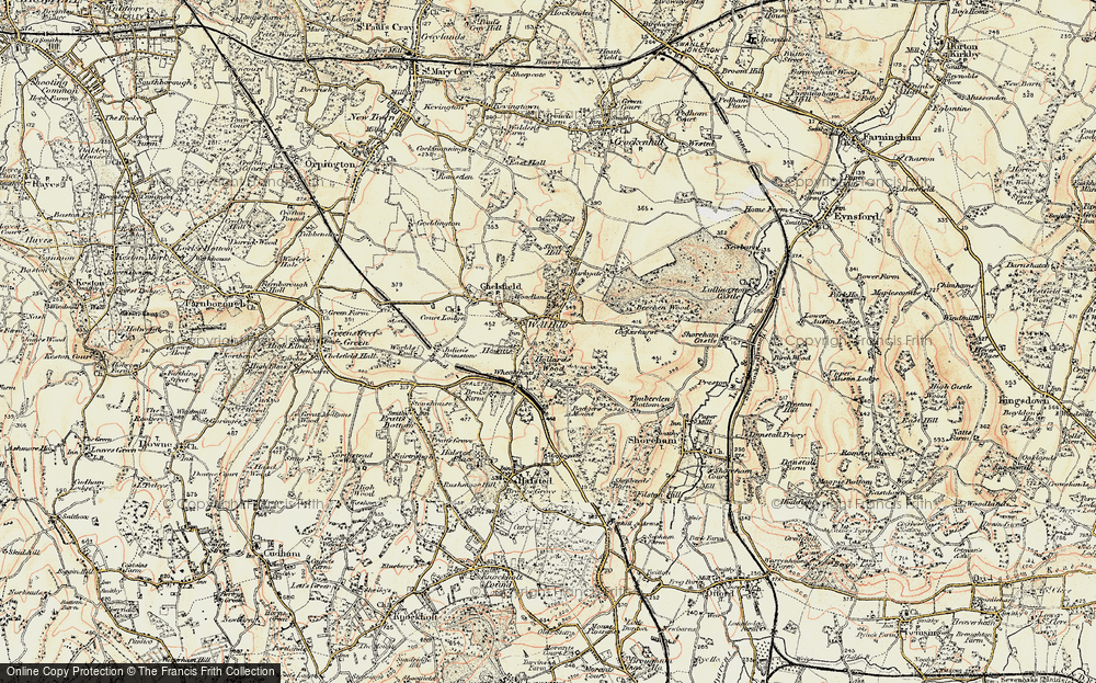 Old Map of Historic Map covering Great Cockerhurst in 1898