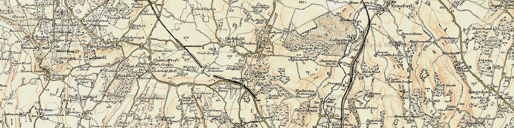 Old map of Maypole in 1898