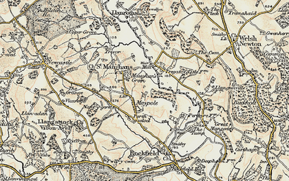 Old map of Maypole in 1899-1900