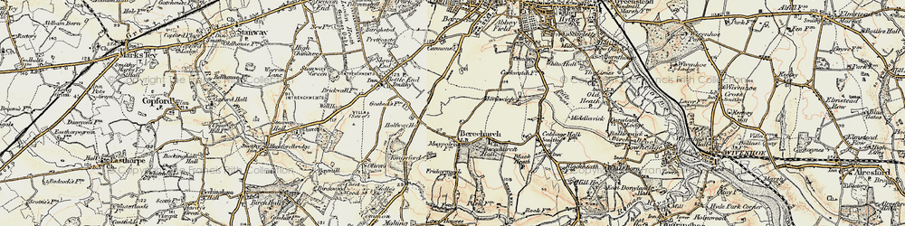 Old map of Maypole Green in 1898-1899