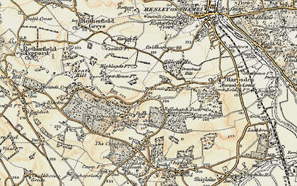 Old map of Mays Green in 1897-1909