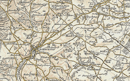 Old map of Yolland Hill in 1899