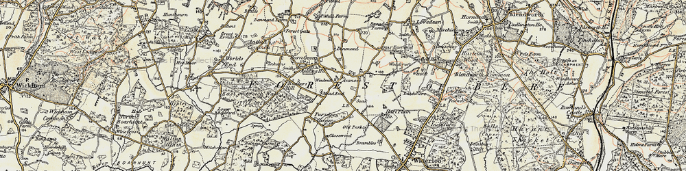 Old map of Mead End in 1897-1899
