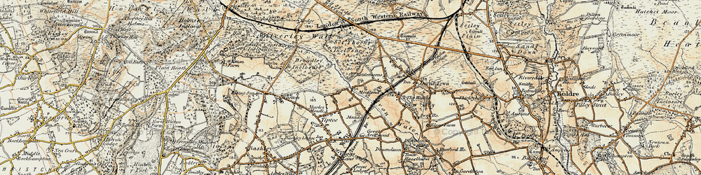 Old map of Mead End in 1897-1909