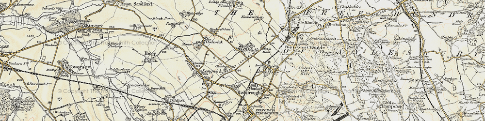 Old map of Meadle in 1897-1898