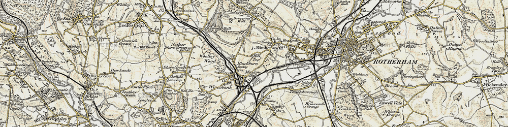 Old map of Meadow Hall in 1903