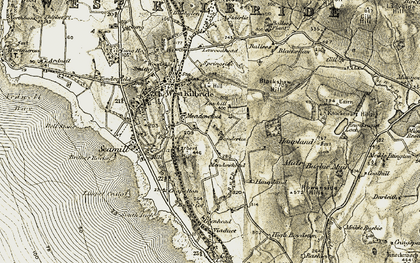 Old map of Busbie Muir in 1905-1906