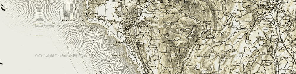 Old map of Busbie Muir in 1905-1906