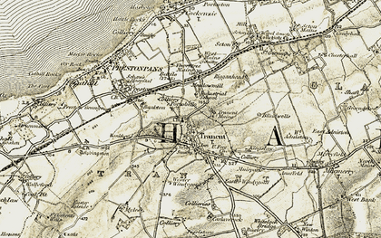 Old map of Bankton in 1903-1904