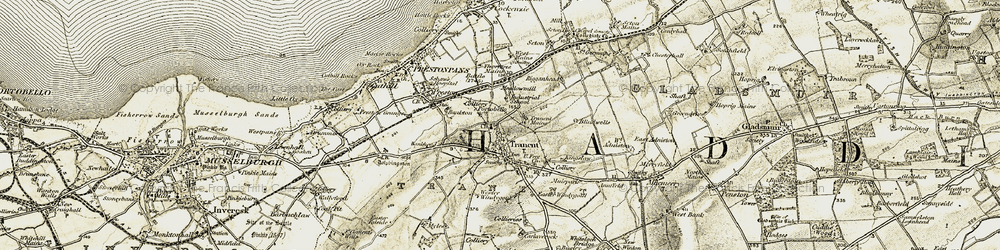 Old map of Meadowmill in 1903-1904