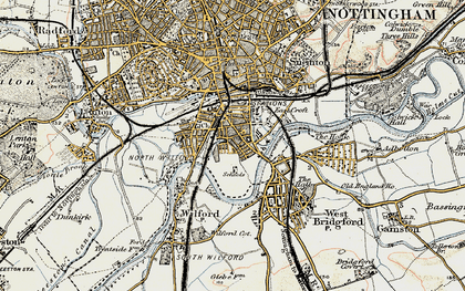 Old map of Meadows in 1902-1903