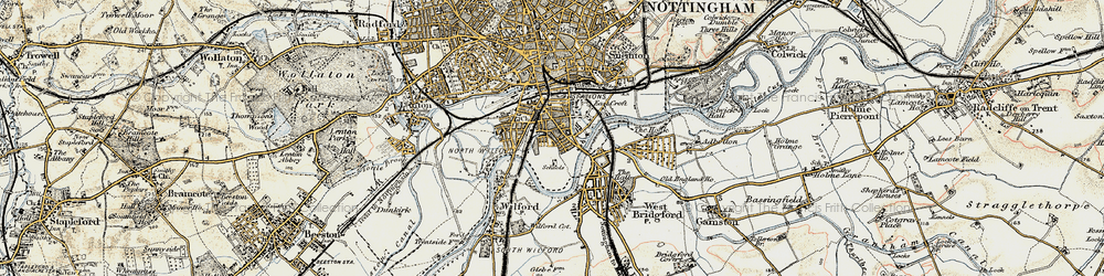 Old map of Meadows in 1902-1903