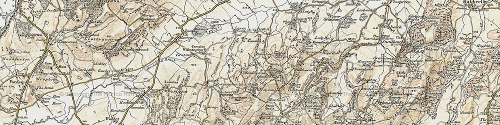 Old map of Meadowtown in 1902-1903