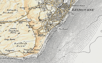 Old map of Beachy Head in 1898