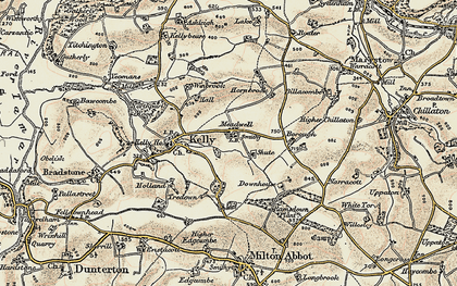 Old map of Meadwell in 1899-1900