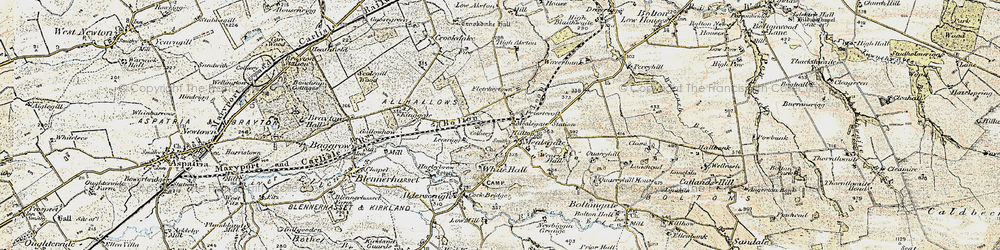Old map of Mealsgate in 1901-1904