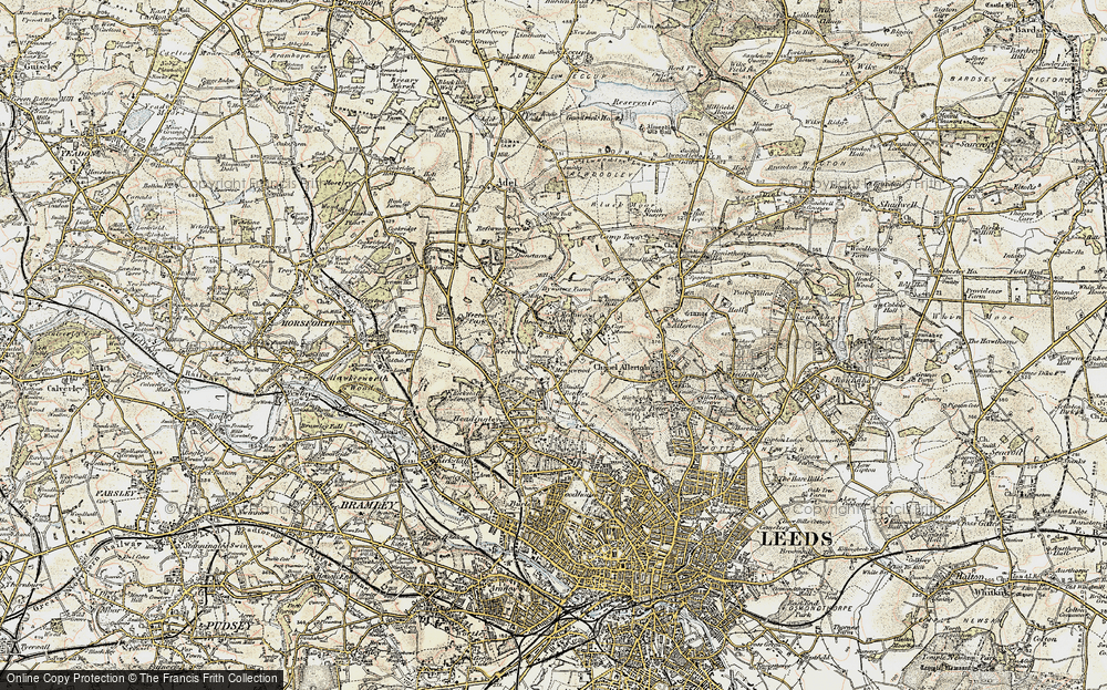 Old Map of Meanwood, 1903-1904 in 1903-1904