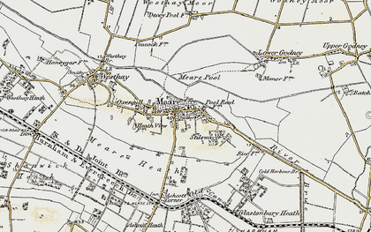 Old map of Meare in 1898-1900