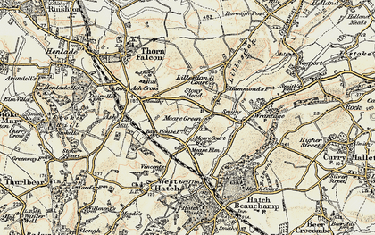 Old map of Lillesdon Court in 1898-1900