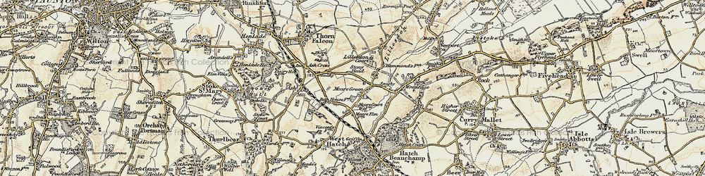 Old map of Lillesdon Court in 1898-1900