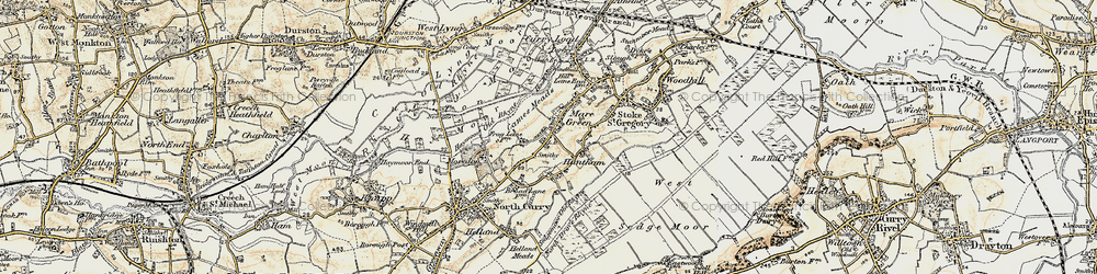 Old map of Windmill Hill in 1898-1900