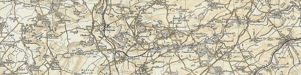 Old map of Mearns in 1899
