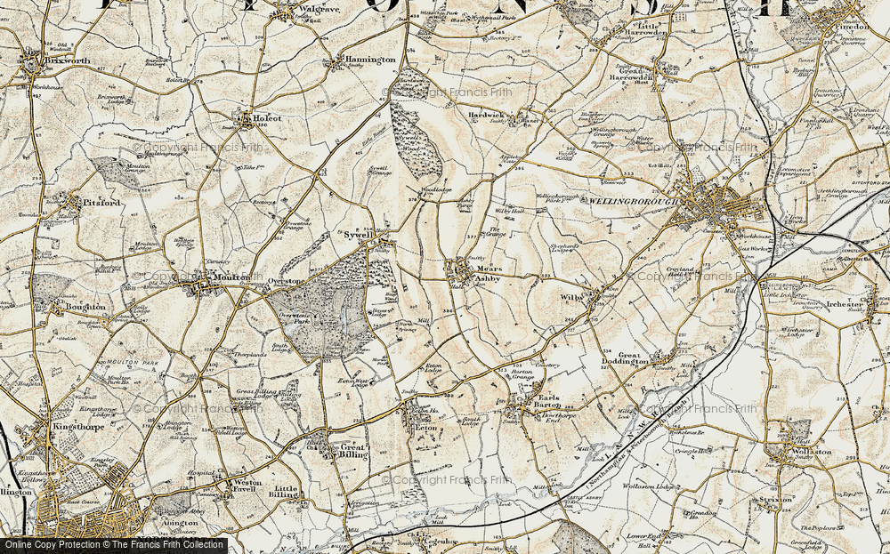 Old Map of Historic Map covering Overstone Solarium in 1901