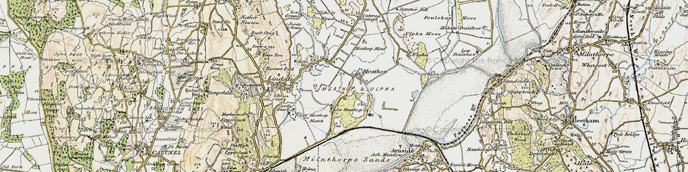 Old map of Meathop in 1903-1904