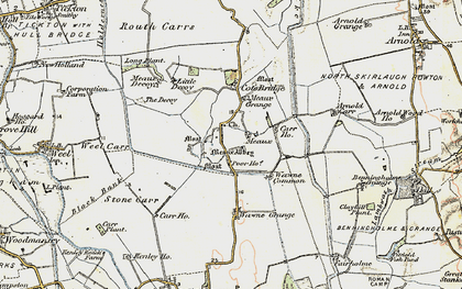Old map of Benningholme Grange in 1903-1908