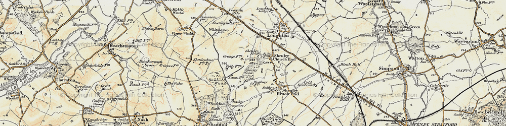 Old map of Medbourne in 1898-1901
