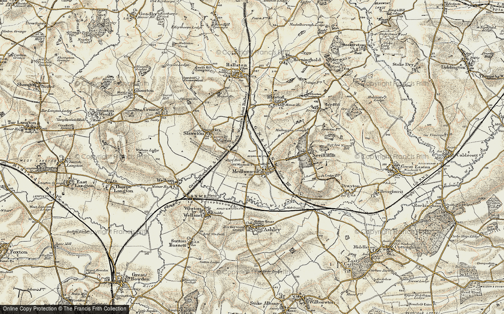 Old Map of Medbourne, 1901-1902 in 1901-1902
