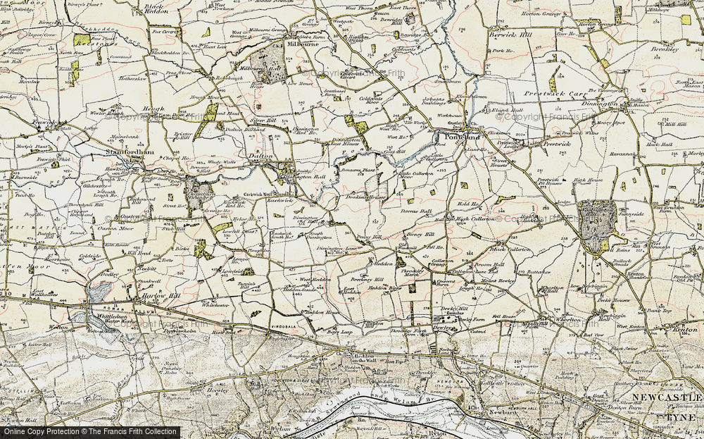 Old Map of Historic Map covering Benacres Plantns in 1901-1903