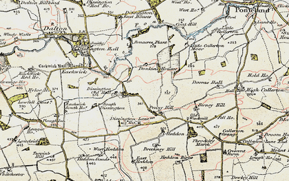 Old map of Medburn in 1901-1903