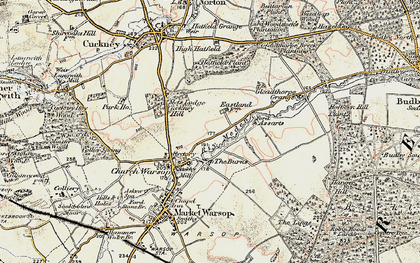 Old map of Meden Vale in 1902-1903