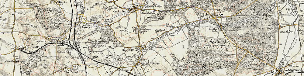 Old map of Meden Vale in 1902-1903