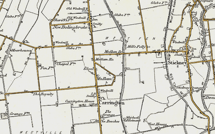 Old map of Medlam in 1901-1903